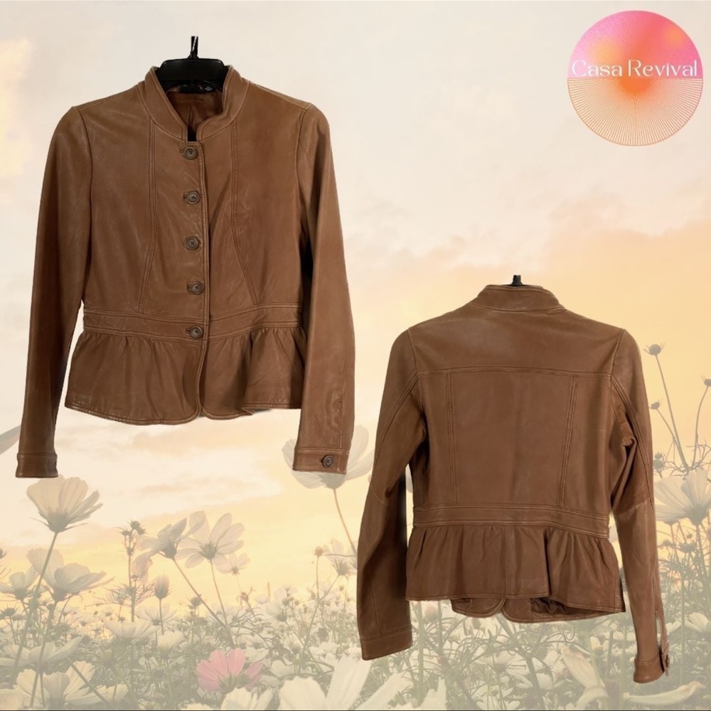 Vintage Leather jacket in Camel Brown